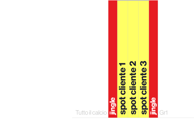 ,jingle,spot cliente 1,spot cliente 2,spot cliente 3,jingle,,Tutto il calcio,Gr1