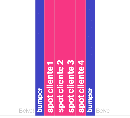 Belve!,bumper,spot cliente 1,spot cliente 2,spot cliente 3,spot cliente 4,bumper,Belve